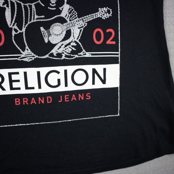 True Religion Rhinestone Buddha Tee Womens Large - Picture 3 of 8